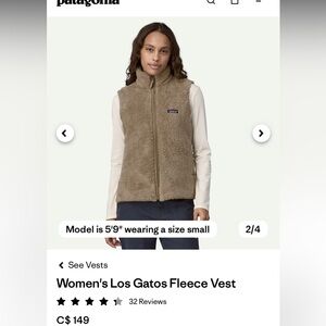 Patagonia Vest Los Gatos Fleece Vest